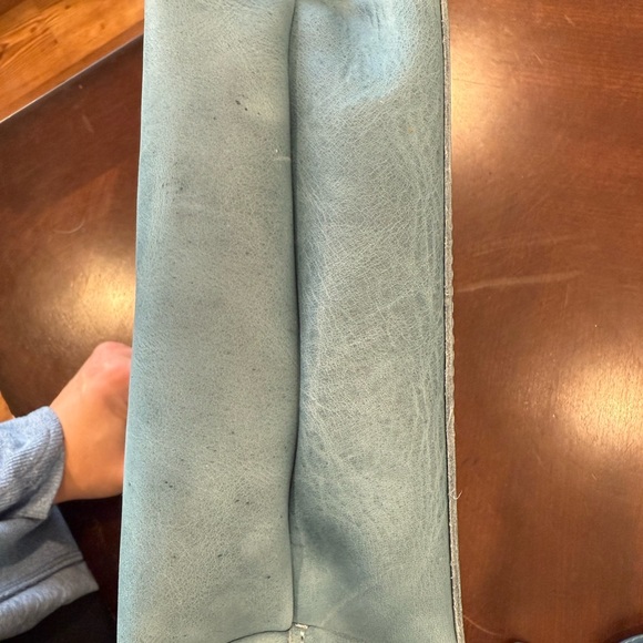 Portland Leather Mini Crossbody Bag “Aqua” NEW - Picture 10 of 13